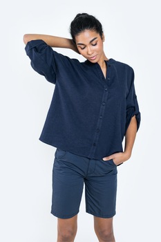 Big Star, Camasa lejera din amestec de in, Bleumarin Big Star, Camasa lejera din amestec de in, Bleumarin