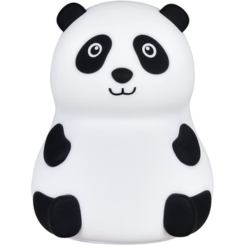 Lampa de veghe portabila cu 7 culori de LEDuri Ideas4Comfort, silicon BPA-free, reincarcabila USB, touch-control, Ursuletul Panda Lampa de veghe portabila cu 7 culori de LEDuri Ideas4Comfort, silicon BPA-free, reincarcabila USB, touch-control, Ursuletul Panda