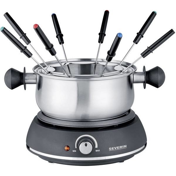 Set fondue Severin FO 2405 pentru 8 persoane, inclusiv furci pentru fondue din otel inoxidabil 1500W