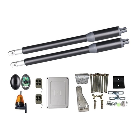 Kit Automatizare Smart Wifi Porti Batante AMA C1L-S maxim 300 Kg 2x2 metri cu Lampa si Fotocelule