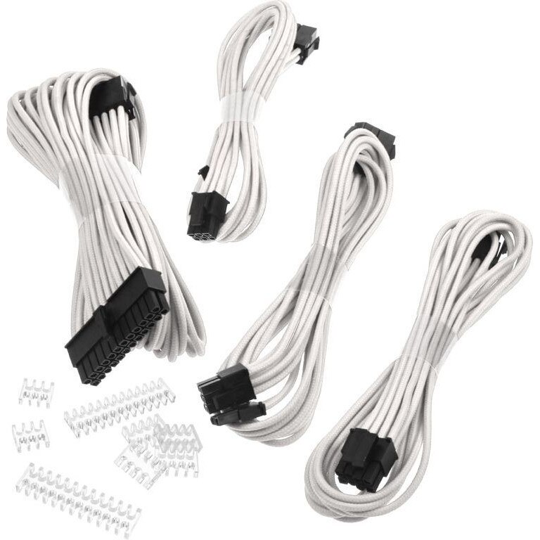 Set de cabluri de alimentare cu 24 pini, 4 + 4 pini, 6 2X2 pini 5m alb PH-CB-CMBO_WT