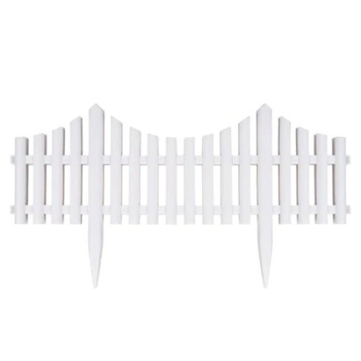 Gardulet decoretiv, Ramdeco, din plastic alb, 4 buc, 61 x 33 cm