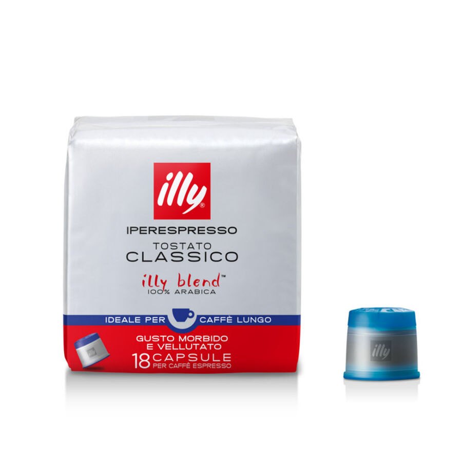 Set 18 capsule cafea Classico Lungo, Illy Iperespresso