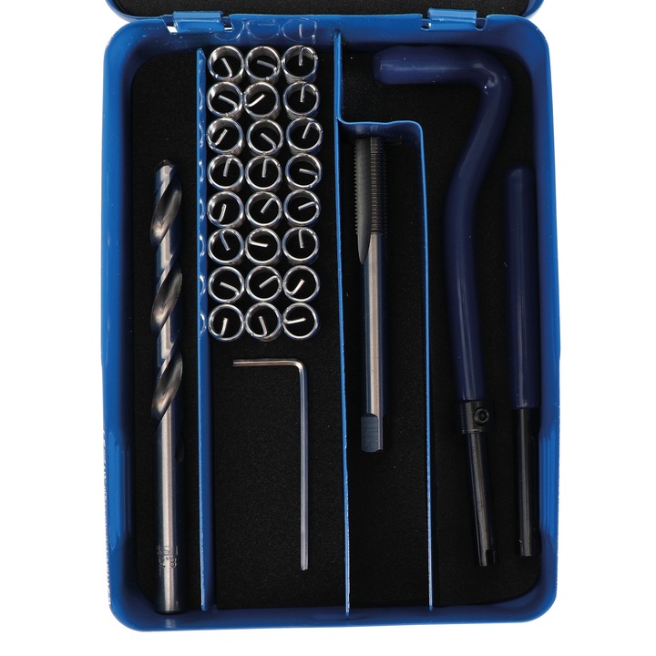 Trusa de reparat filete M8 x 1.0, 29 piese, BGS 9427