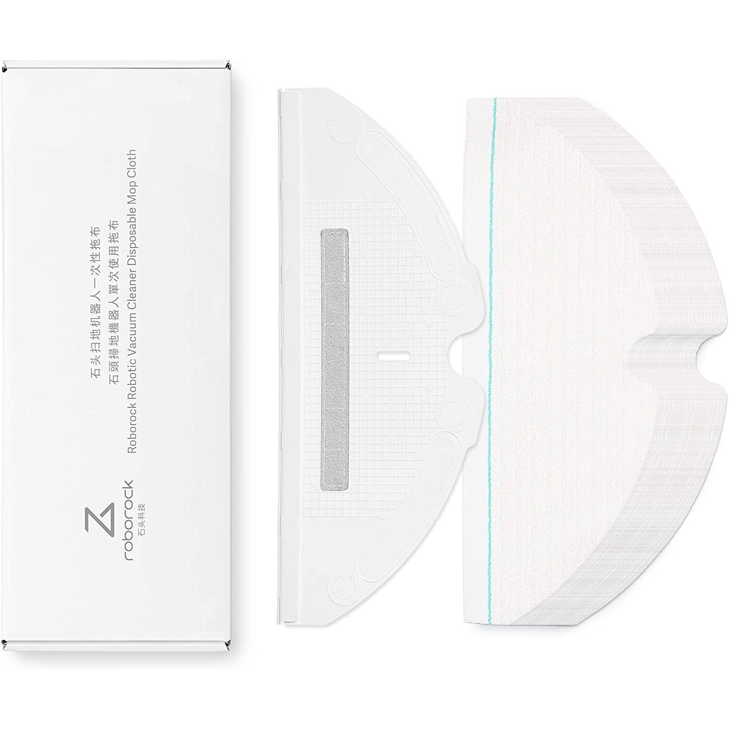 Set 60 lavete mop de unica folosinta si pad pentru Roborock S6 MaxV, S5 Max, S6, S6 Pure, S50, S51, S55