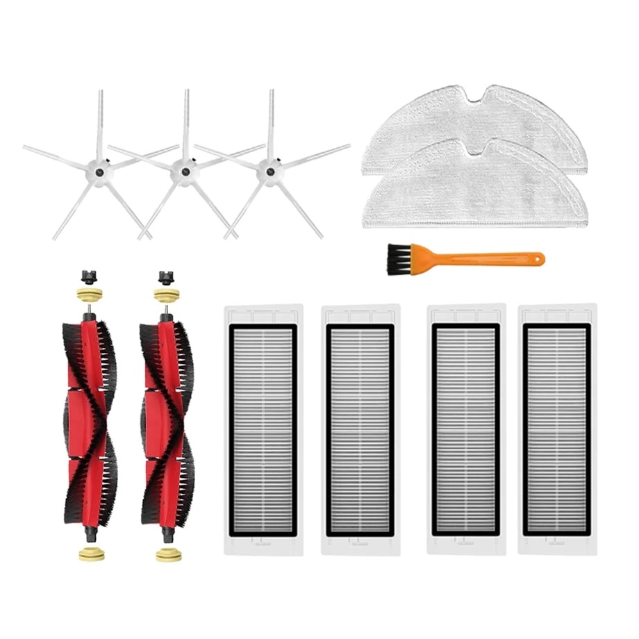 Set 12 accesorii compatibile cu Xiaomi Roborock S6 Max, S6 Pure, S6, S5 Max, E4, Alb