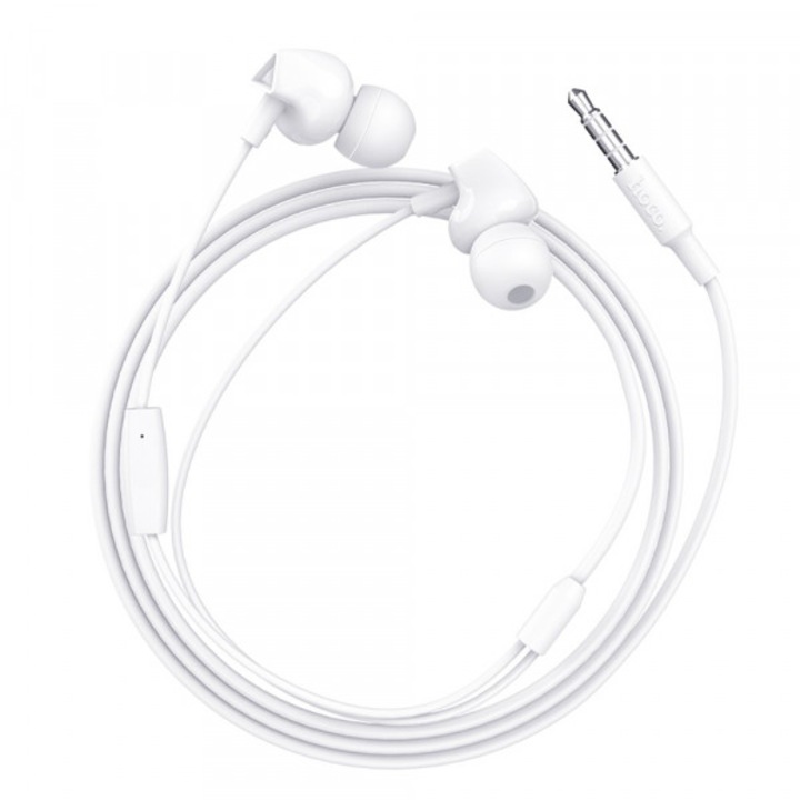 HOCO M60 fejhallgató 3,5 mm-es jack csatlakozóval és mikrofonnal, fehér