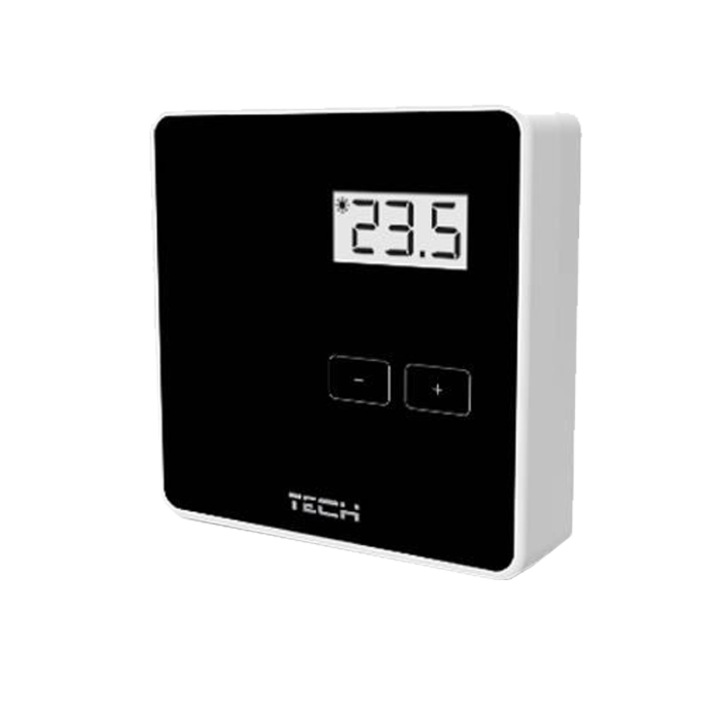 Termostat de camera cu fir, cu doua stari, controler negru ST-294v1 Tech