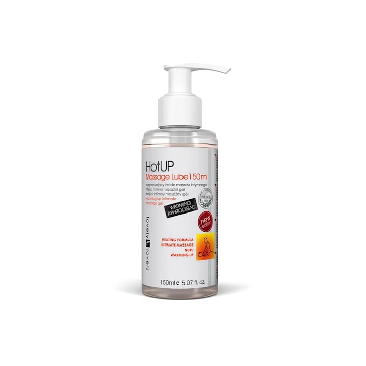 Erős kenőanyag intim masszázshoz afrodiziákumokkal, Lovely Lovers HotUP, 150 ml
