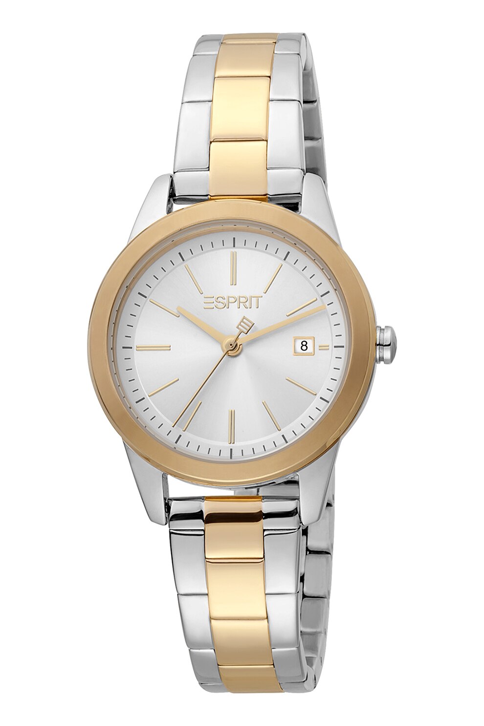 Esprit, Ceas quartz de otel inoxidabil, Argintiu/Auriu