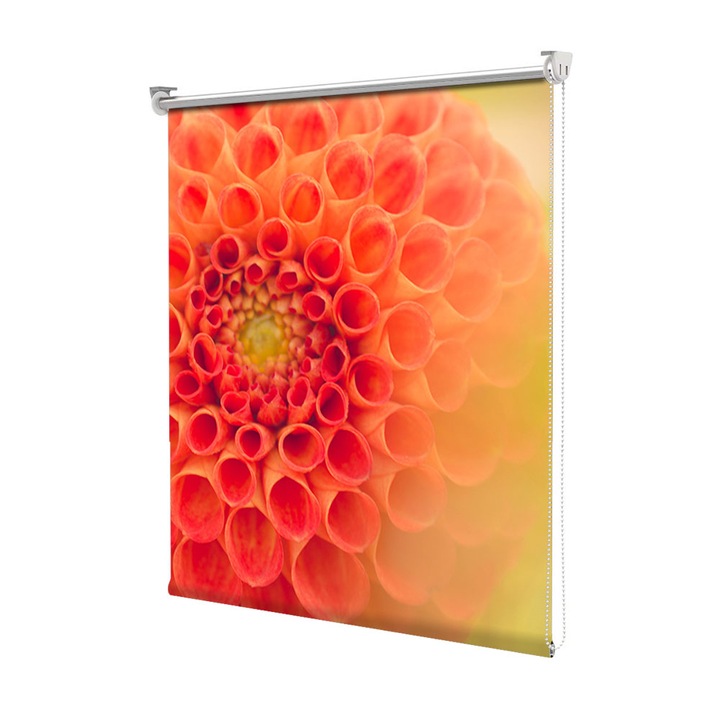 Roleta Art Shade tip Jaluzea cu Rulou si sistem inclus, Art Star, Dalie portocalie, Flori, Decoratiuni, Latime 85 cm x Inaltime 130 cm