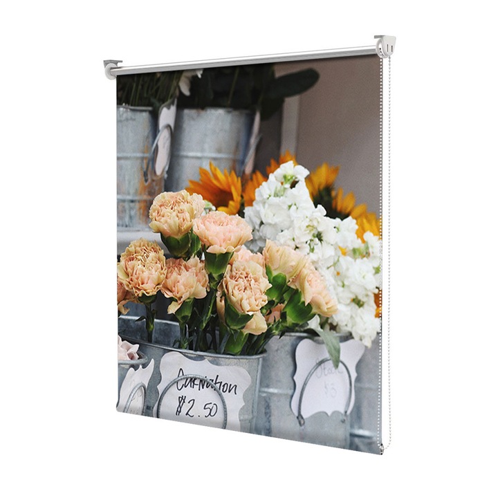 Roleta Art Shade tip Jaluzea cu Rulou si sistem inclus, Art Star, Florarie, Flori, Decoratiuni, Latime 150 cm x Inaltime 250 cm