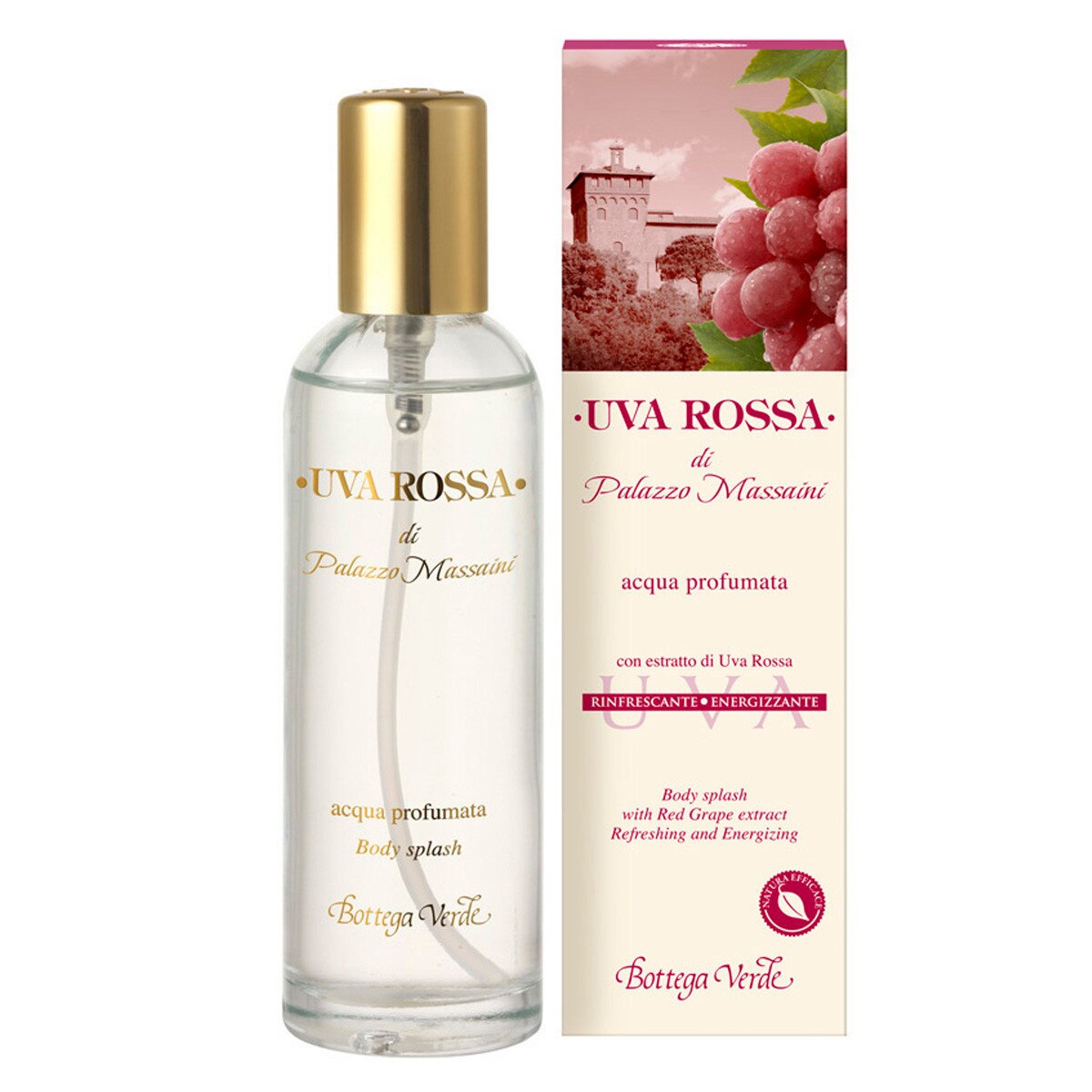 Apa parfumata cu extract de struguri rosii - Uva Rossa, 100 ML, Bottega Verde