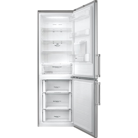 Combina frigorifica LG GBF59PZDZB, Full No Frost, 314 l, Clasa A++, H 190 cm, Dispenser apa, Argintiu