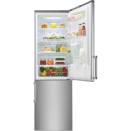 Combina frigorifica LG GBF59PZDZB, Full No Frost, 314 l, Clasa A++, H 190 cm, Dispenser apa, Argintiu