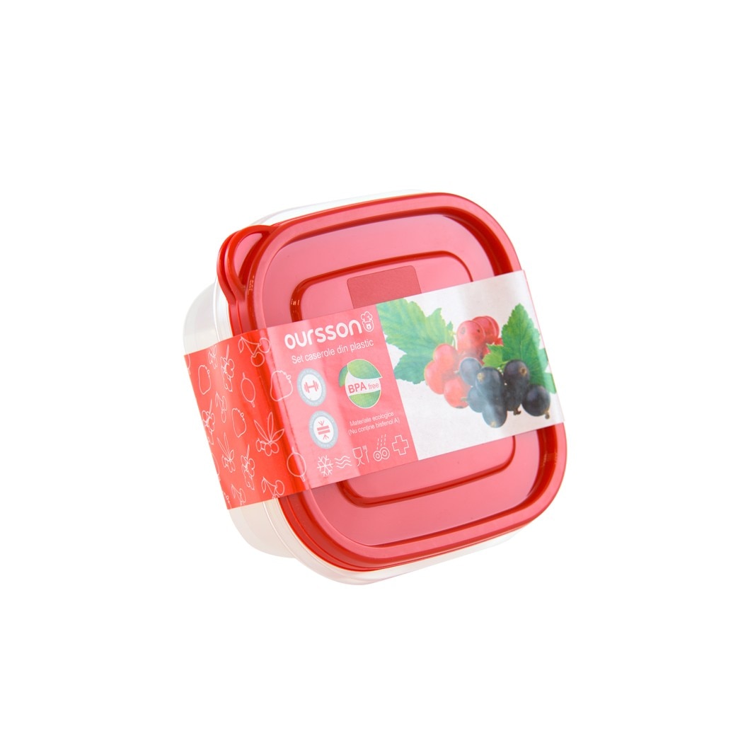 Set caserole Oursson, plastic, 2 x 400 ml