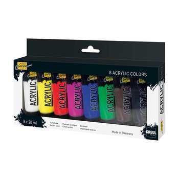 Set 8 x 20ml culori acrilice, Solo Goya Set 8 x 20ml culori acrilice, Solo Goya