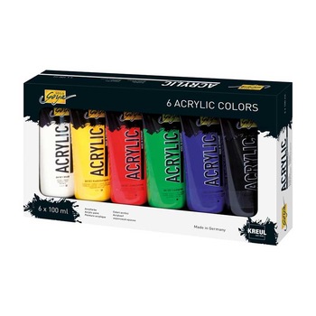 Set 6 x 100ml culori acrilice, Solo Goya Set 6 x 100ml culori acrilice, Solo Goya