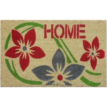 Stergator Flower Power Unic Spot, 40x60 cm, fibre de cocos, baza PVC, design Home Stergator Flower Power Unic Spot, 40x60 cm, fibre de cocos, baza PVC, design Home