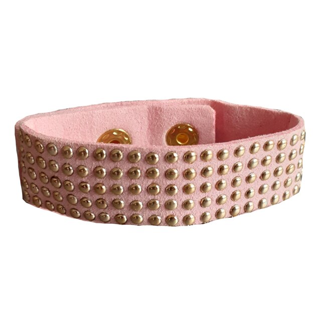 Bratara cu strasuri dama, roz/auriu, 22 cm lungime