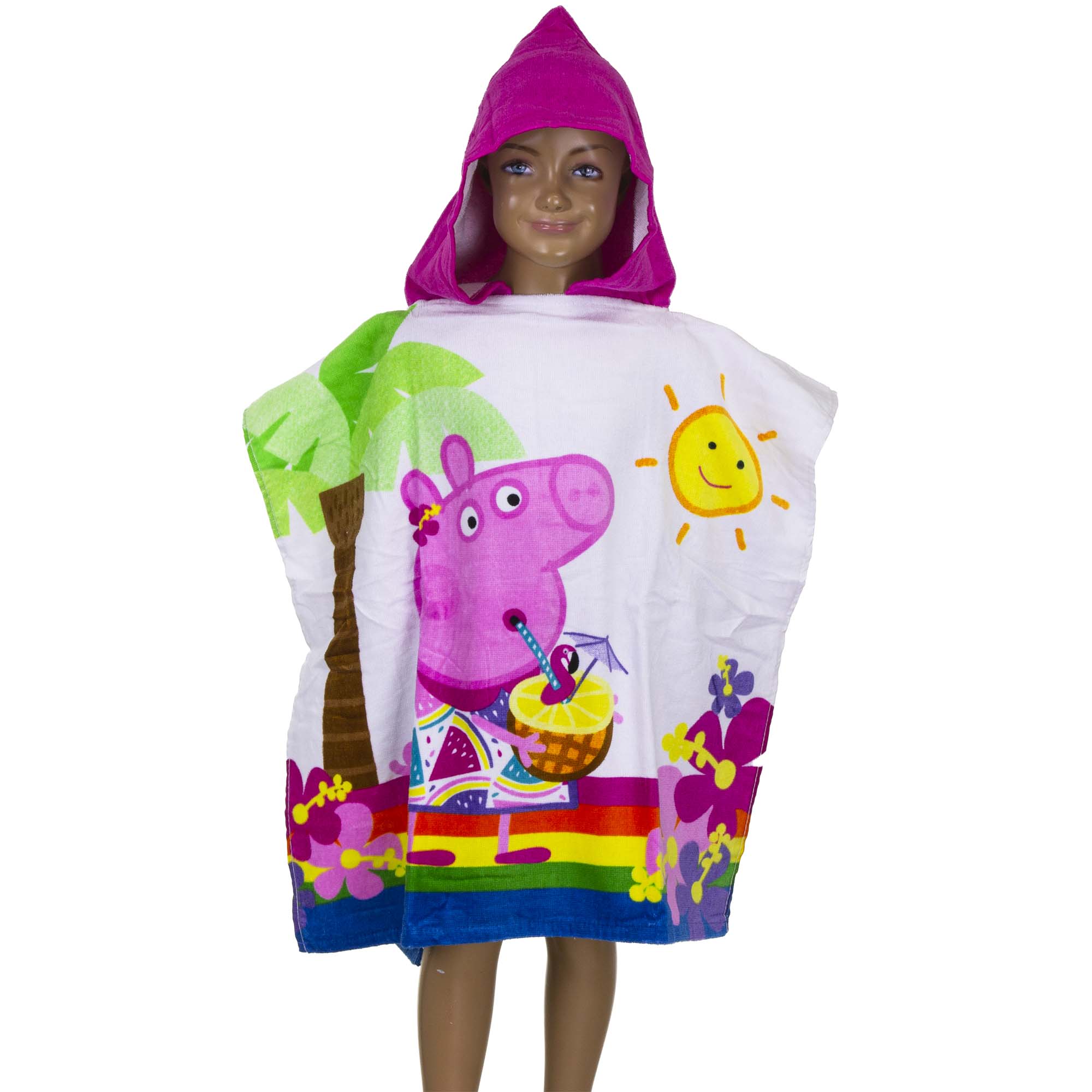 Poncho, Peppa Pig, Multicolor 60 x 120 cm