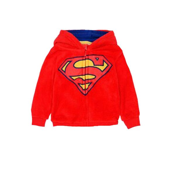 Hanorac fleece, Superman, rosu, 74cm