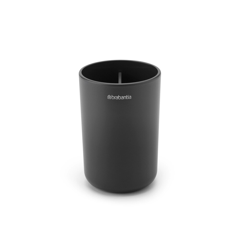 Pahar igiena dentara ReNew, Dark Grey, Brabantia, plastic, gri inchis, 12.7 x 17.1 x 10.6 cm
