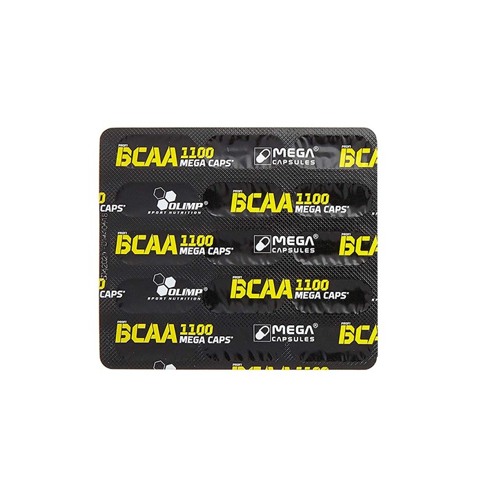 Хранителна добавка, Olimp, Bcaa Mega Caps 1100 Mg, 15 капсули