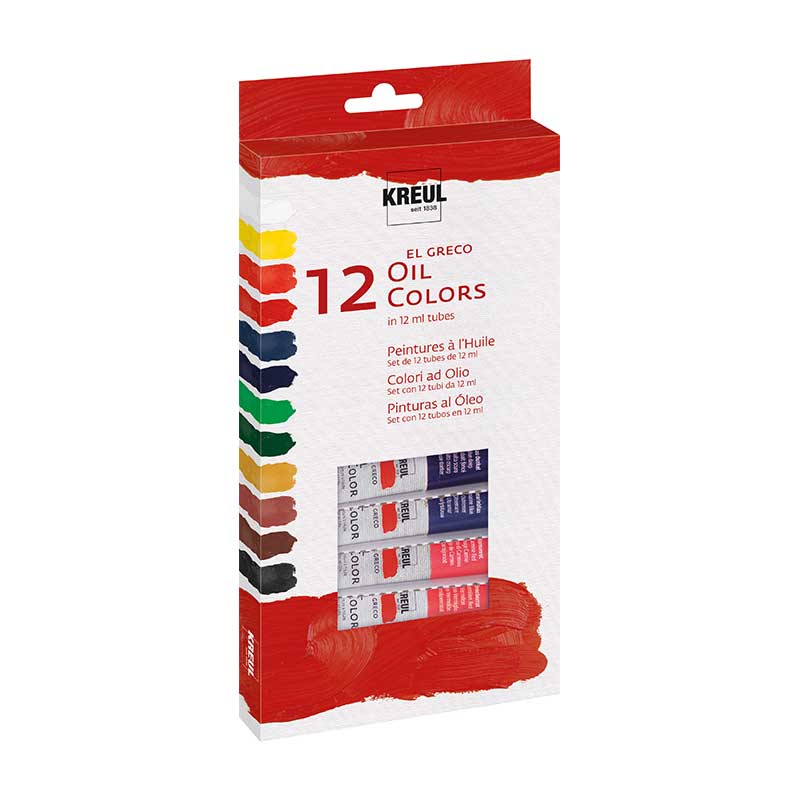 Set 12x12ml culori ulei, El Greco, C. Kreul