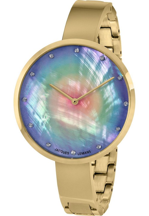 Női karóra, Jacques Lemans, 1-2034C, Rozsdamentes acél karkötő, 40 mm, 5 ATM, Többszínű