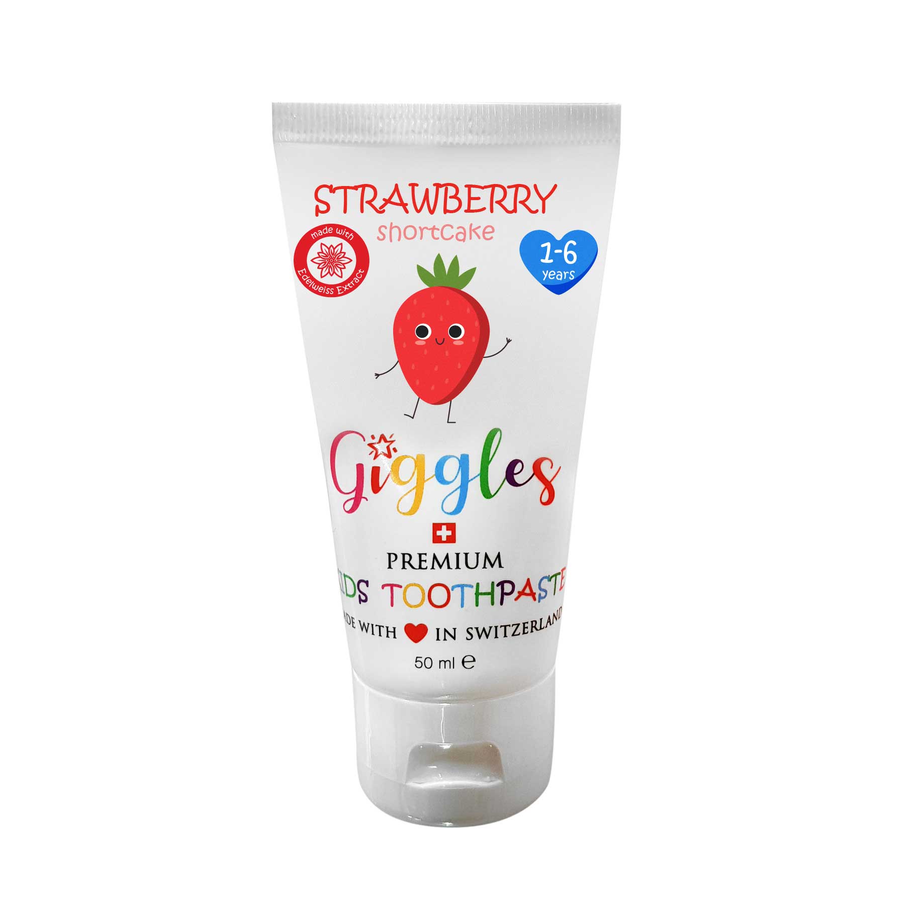 Pasta de dinti pentru copii Strawberry shortcake, Giggles, 1-6 ani, 50 ml