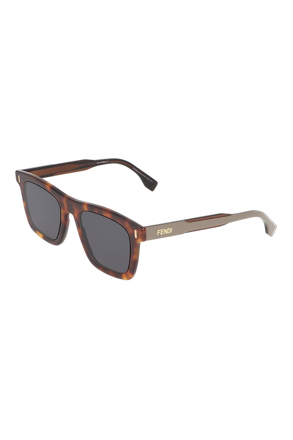 Fendi, Ochelari de soare cu lentile dreptunghiulare, Maro/Auriu, 52-21-150 Standard