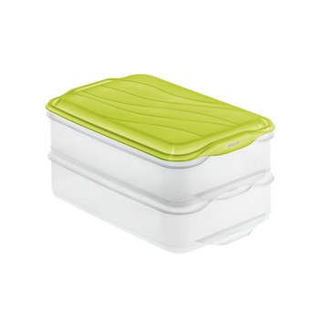 Set 2 cutii alimentare, Rotho Rondo, verde lime, 2.7 l Set 2 cutii alimentare, Rotho Rondo, verde lime, 2.7 l