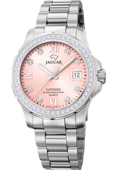 Ceas dama, Jaguar, J892/2, Bratara din otel inoxidabil, 25 mm, 20 ATM, Argintiu/Roz Ceas dama, Jaguar, J892/2, Bratara din otel inoxidabil, 25 mm, 20 ATM, Argintiu/Roz