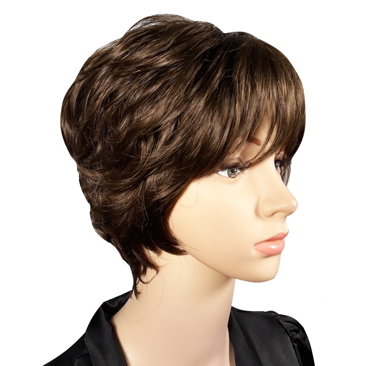 Peruca dama, fibra sintetica, cu aspect natural, saten delicat