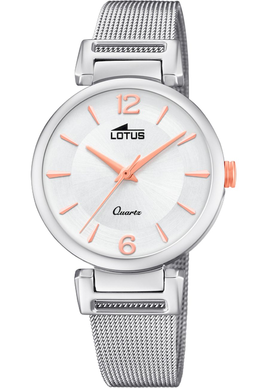 Ceas de dama Lotus 18646/1, Analog, Otel inoxidabil, 5 ATM, Argintiu