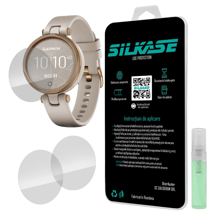 3 db szilikon SILKASE regenerálódó fólia Garmin LILY, Full-display