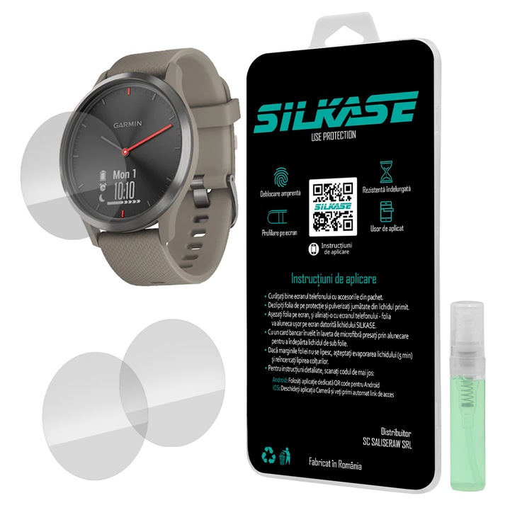 3 db szilikon SILKASE regenerálódó fólia Garmin Vivomove HR Sport, Full-display