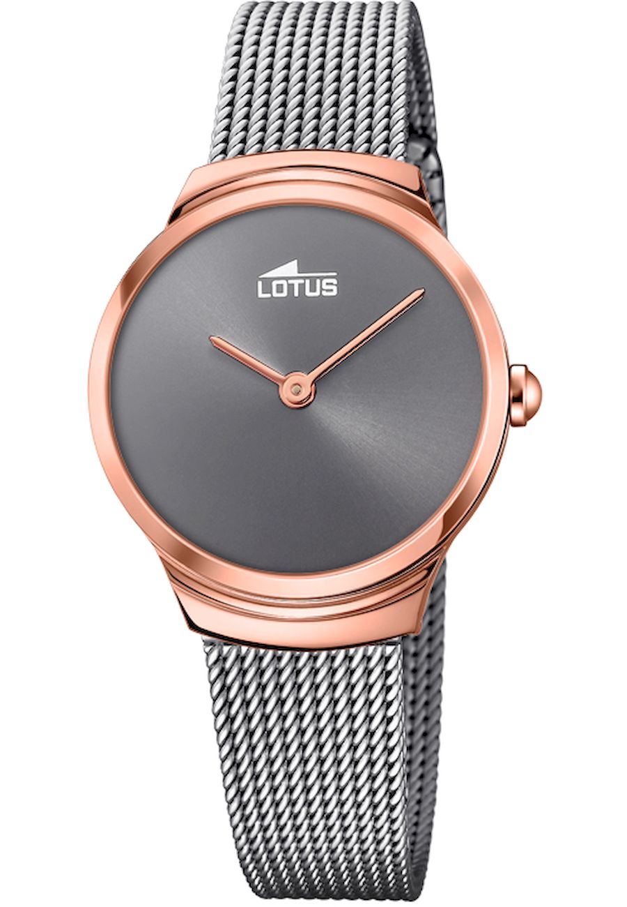 Ceas dama Lotus 18496/2, Analog, Otel inoxidabil, 5 ATM, Argintiu