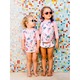 Tricou Inot Plaja-Piscina UPF50+ Fetite, Banz, Floral Pink, 18 luni, 84 cm