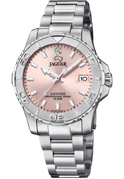 Ceas dama, Jaguar, J870/3, Analogic, Carcasa din otel inoxidabil, 25 mm, 20 ATM, Argintiu/Roz Ceas dama, Jaguar, J870/3, Analogic, Carcasa din otel inoxidabil, 25 mm, 20 ATM, Argintiu/Roz