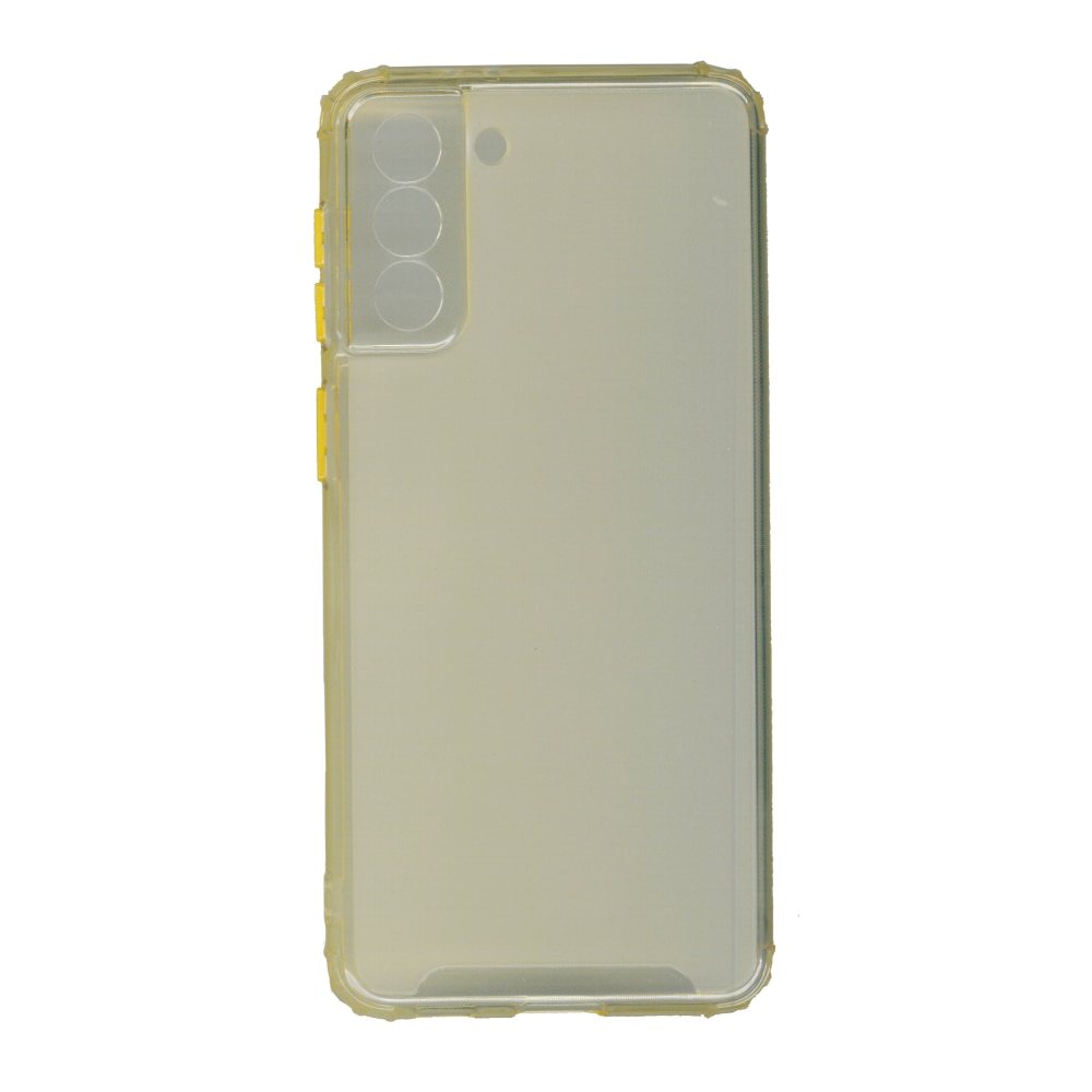 Husa din silicon anti crack, pentru Samsung Galaxy S21 Plus, galben