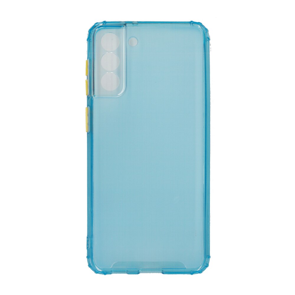 Husa din silicon anti crack, pentru Samsung Galaxy S21 Plus, bleu