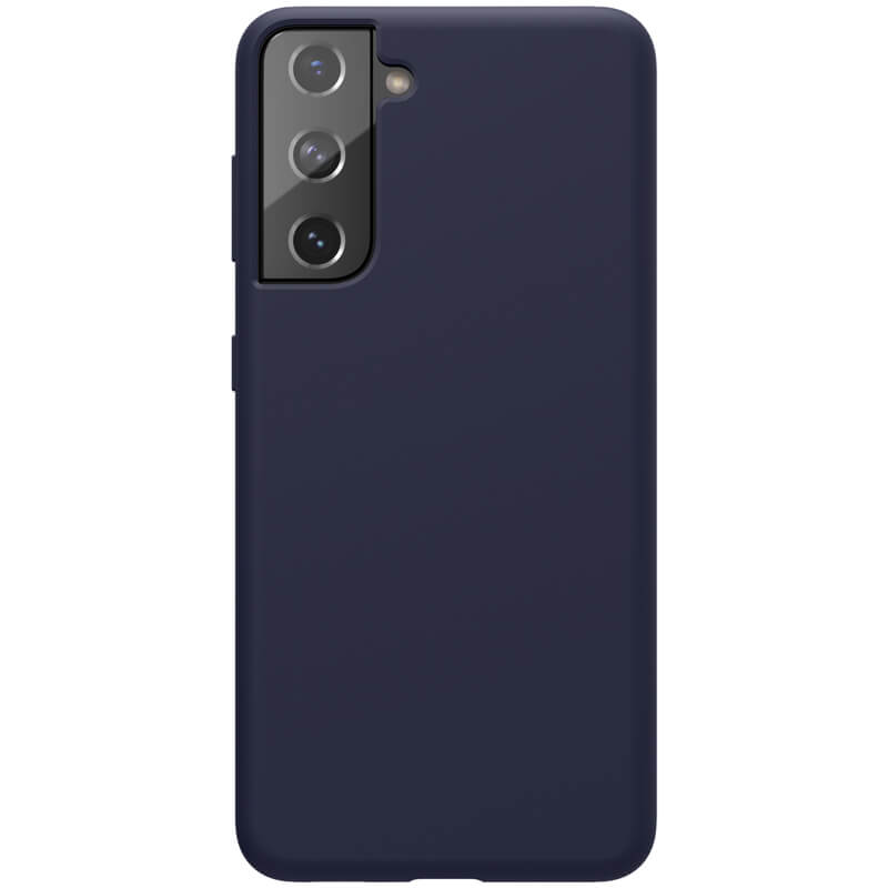 Husa din silicon mat albastru, cu interior de microfibra, pentru Samsung Galaxy S21 - Nillkin Flex