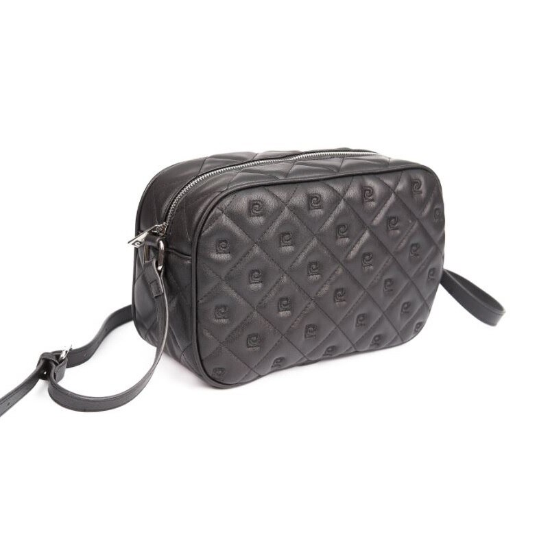 Geanta dama Pierre Cardin, cu logo brodat, Negru