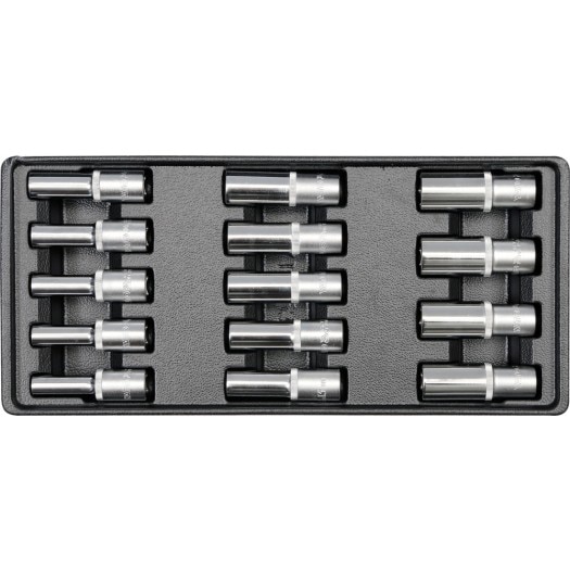 Set 14 chei tubulare Yato 8-21 mm, prindere patrat 1/2 inch
