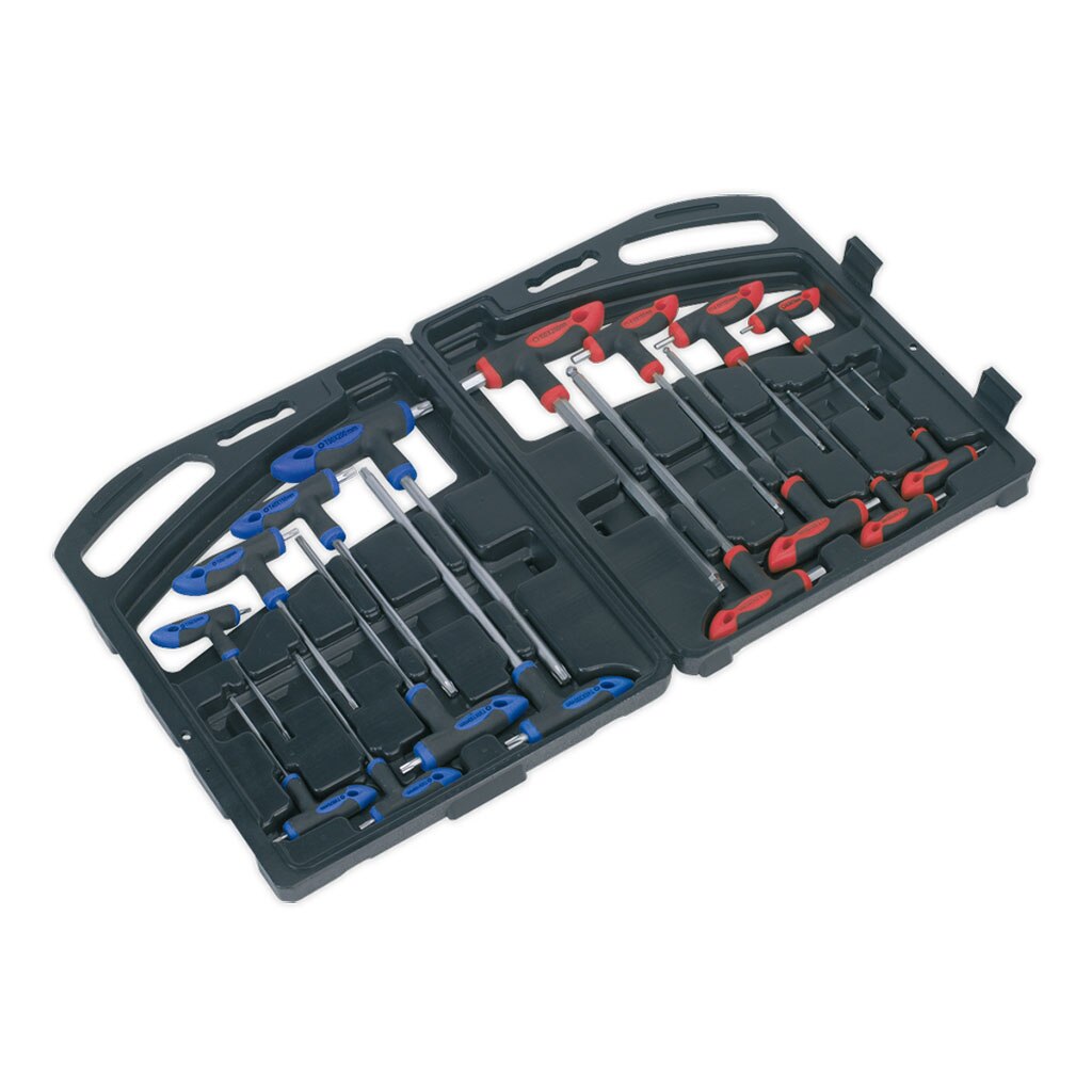 Set chei imbus si TRX-Star, maner T, 16 piese, Sealey