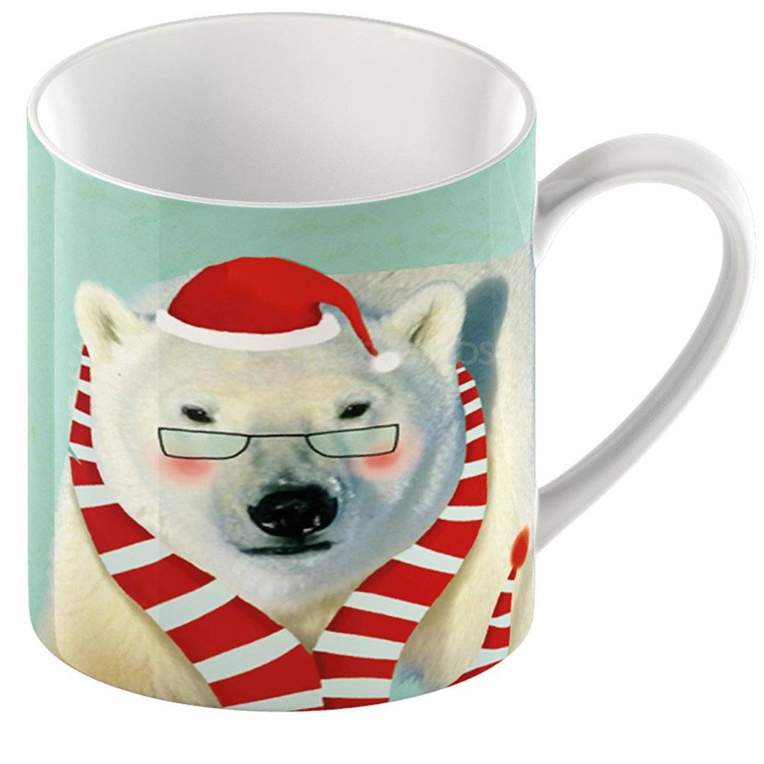 Cana - Eh Christmas Polar Bear Can, Portelan, 330 ml, Alb