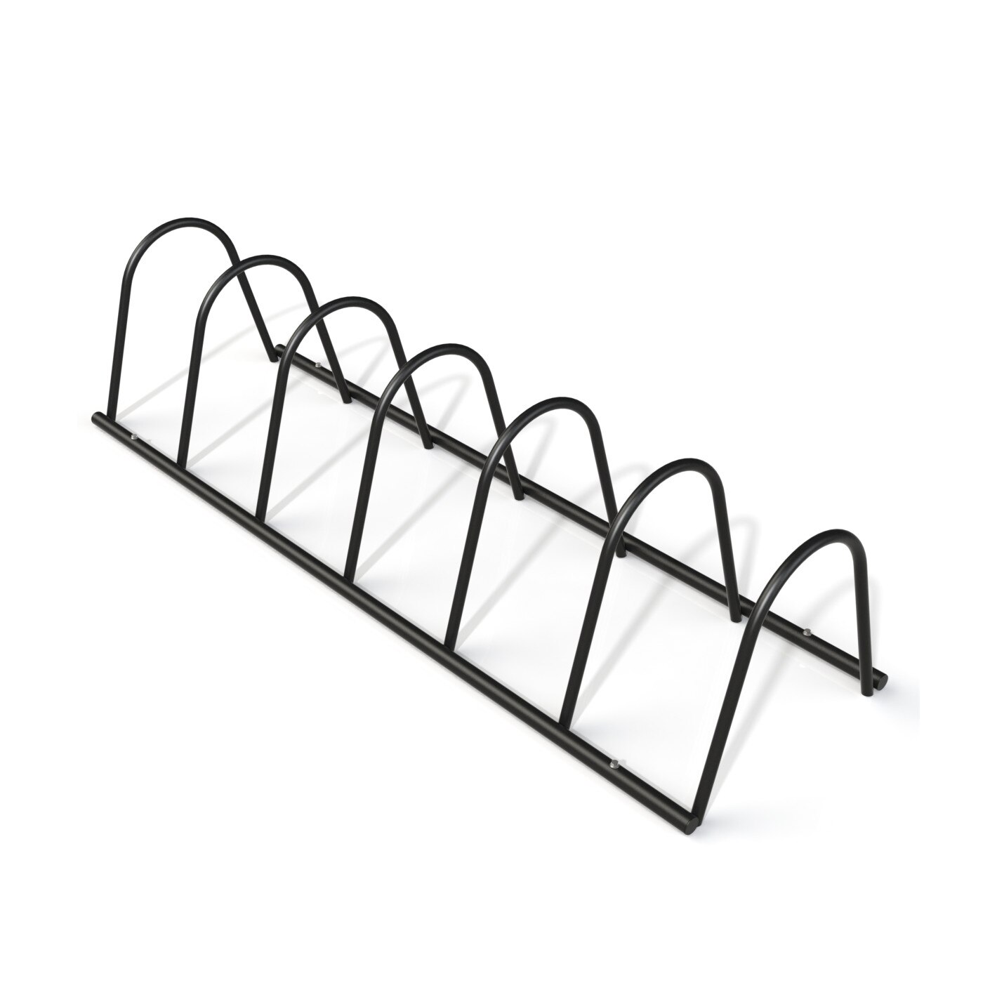 Suport stradal bicicleta cu 7 sloturi - model 1254-7, Negru, 164x60x50 cm