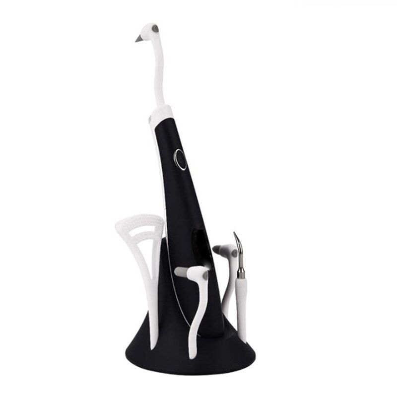 Dispozitiv cu ultrasunete pentru curatare dentara 5in1, 12000vibratii, Baterii, Negru
